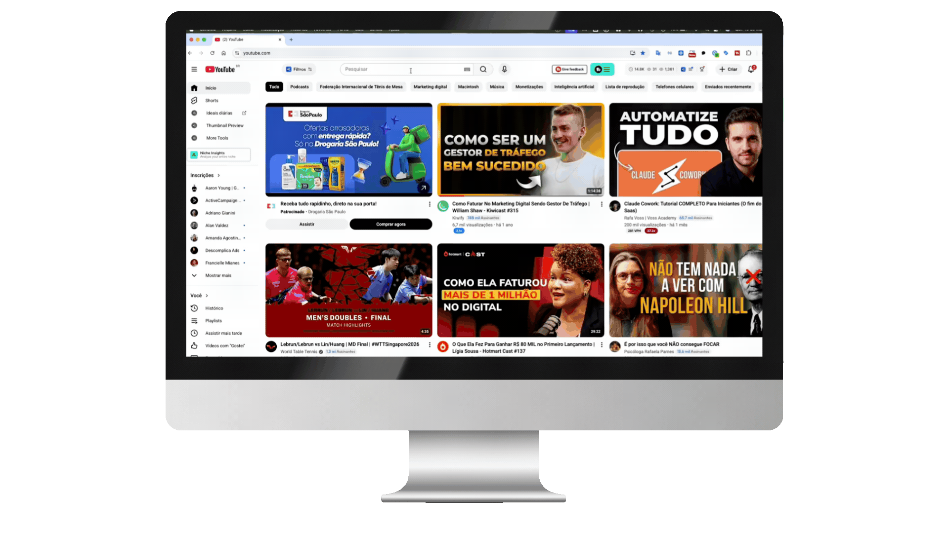 Tentando aprender anúncios online